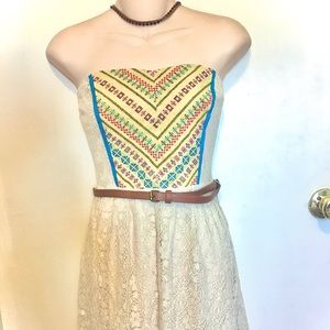 BOHO COWGIRL ASTEC SUMMER DRESS SZ L FLYING TOMATO